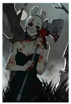 AAVEDA Leinwandposter Game Dead by Daylight Huntress, Wandkunst, Dekordruck, Bild Gemälde für Wohnzimmer, Schlafzimmer, Dekoration, ungerahmt, 30 x 45 cm