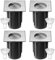 Goodia Led Bodeneinbaustrahler Aussen Schwenkbar GU10 (Wechselbar) 3W IP67 Bodenstrahler Außen, Led Einbaustrahler Außen/Bodeneinbaustrahler Mattierten Ersatzlinsen Bis zu 1000 kg Warmweiß 230V