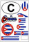Daged Kuba Aufkleber Karte Stickerbogen - PKW Auto Motorrad Biker Flagge Fahne Deko AK