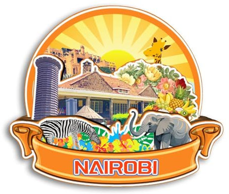 Quwsne Refrigerator Magnet Nairobi Kenya Fridge Magnet City Travel Souvenirs Tourist Gifts 3D Classic Landmarks Handmade Crafts Home Decoration -2946