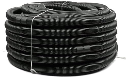 Poolschlauch 30 m Solar - UV-beständig & flexibel - 38 mm Durchmesser - Schwarzer Solarschlauch für effiziente Poolheizung