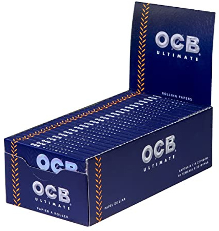 OCB Ultimate Regular kurzes ultradünnes Zigarettenpapier 50 Blatt/Heftchen 2 Boxen (100 Heftchen)