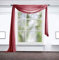 Inox Trade Fertiggardine Gardine - Vorhang - Voile Querbehang, Freihanddeko - Schlafzimmer Wohnzimmer Kinderzimmer - Weich Fallende Gardine - Viele Farben zur Auswahl - 140x600 cm - Grau - Burgundy
