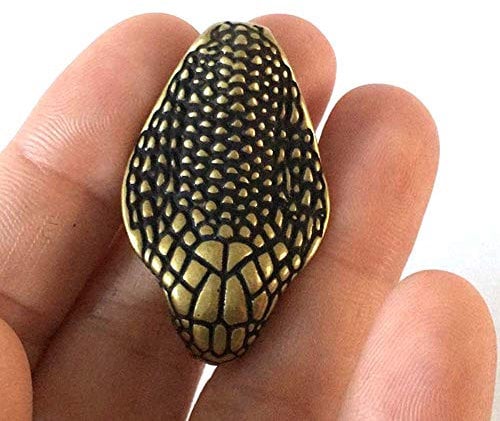 Liangliang988 Anhänger aus reinem Kupfer, Messing, Schlangenkopf, Gürtelschnalle