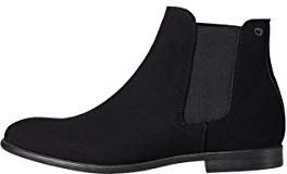 JACK & JONES Herren JFWMITCHELL Synth Suede Chelsea Boots, Schwarz Anthracite Anthracite