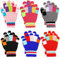 Kinder Winterhandschuhe Fingerhandschuhe Gestrickte Streifenhandschuhe für Mädchen Jungen, 5-10 Jahre Alt, Skihandschuhe Radhandschuhe 6 Paare