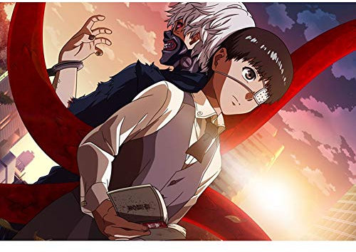 Klassische Puzzle Tokyo Ghoul Puzzle Erwachsene hölzerne Karikatur Anime Puzzles Kind-Jungen-Familien-Spiel-Spielzeug, 300/500/1000/1500 Pieces (Color : C, Size : 1000 Pieces)