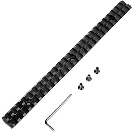 RimFly Rail Picatinny 25 Slots para Airsoft Riel Tactico 257mm de Rifle Pack Riel + Tornillos Keymod + Llave Allen Montura para Armas de Caza Weaver Soporte Mira Holografica Scope
