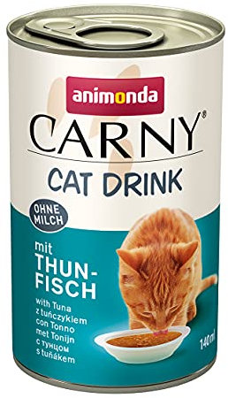 Carny Drink Katzensnack Drink mit Thunfisch (24 x 140ml), Kazensuppe, Katzensnack ohne Milch, Getreide und Zucker von animonda