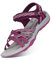 GRITION Sandales Sport Femme, Sandales Bout Ouvert Dames Réglables Chaussures de Randonnée en Plein Air de l'eau Sandales Cross-Tied D'été 39-Violet Rouge