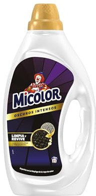Micolor Gel Oscuros Intensos (28 lavados), detergente líquido para lavadora con tecnología de reparación de fibras, jabón para ropa