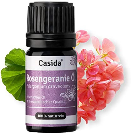 Rosengeranie Öl Naturrein - Ätherisches Öl - Therapeutische Qualität – Rosengeranie Öl für Aromatherapie, Aromadiffuser - Aus der Apotheke - 5 ml