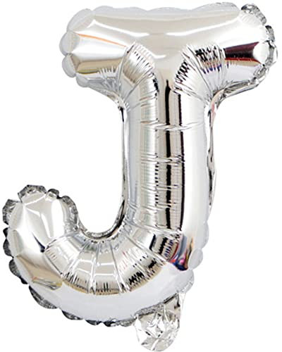 D2D | Party Balloon Buchstabe J in Silber - Größe 40 cm - Folienballon - Buchstabenballon - Geburtstagsdeko