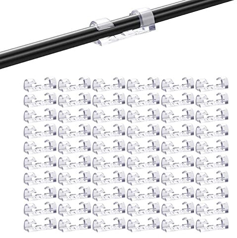 RADISOPH 60Pcs Large Cable Clips,Self Adhesive Cable Management Clips,Cable Organizers Sticky Wire Clips Cord Holder for TV PC Laptop Ethernet Cable Desktop Home Office