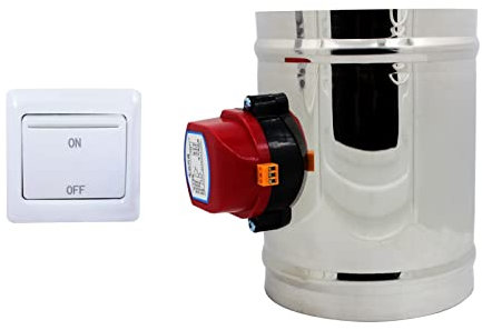 DHVIJA 1 Amortiguador motorizado de 220v con Interruptor, conducto de ventilación, Amortiguador de Aire, válvula de Volumen, diámetro de 80-400 Mm Joyous (Color : Outer Diameter 100mm)