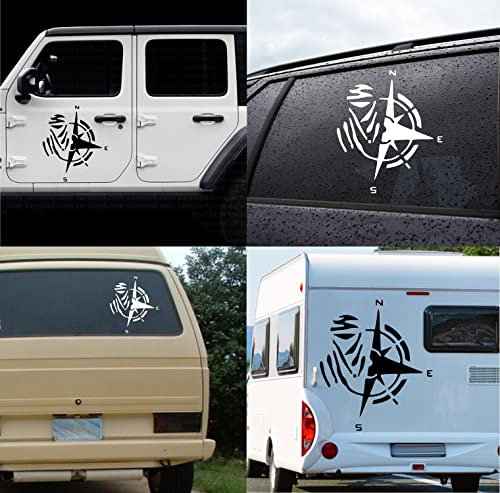 myrockshirt Kompass Aufkleber Wüste Beduine Beduinen Kamel Kompassrose Polarstern Rallye Camper Wohnwagen Truck Wohnmobil Himmelsrichtung Outdoor Van Womi