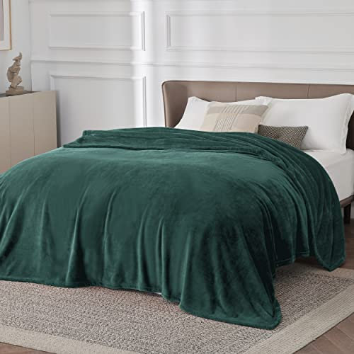 BEDSURE Kuscheldecke Flauschig Decke Fleecedecke - Wohndecke Warm Winter Weich, Sofadecke XXL, Decke Couch Blanket, Wohn- & Kuscheldecken Große 230x270cm, Sofa überwurfdecke Dunkelgrün