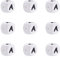 FASHEWELRY Lot de 10 perles en silicone avec lettre A de l'alphabet blanche de 12 mm pour fabrication de bracelets, colliers, boucles d'oreilles, bijoux avec trou de 2 mm