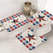Badematten 3-Teiliges Set Usa-Flaggen-Stern-Unabhängigkeitstag-Blaues Büffel-Plaid Badezimmer-Fußmatte Maschinenwaschbar U-Förmiger Wc-Vorleger Soft Toilettenbezug Für Badezimmer, Badewanne