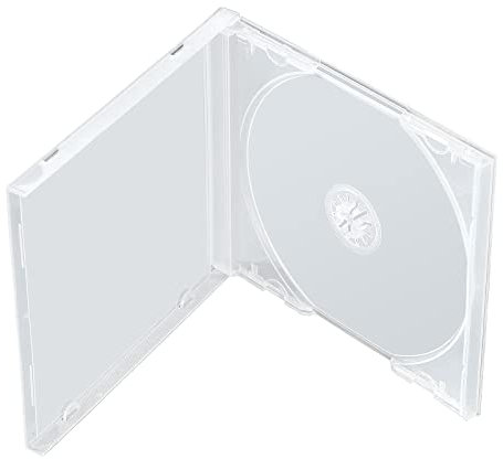 Progo Bruchsichere PP-Jewel Case, 10,4 mm Standard Single Disc Clear CD Jewel Case with Clear Tray, 10 Pieces Pack.
