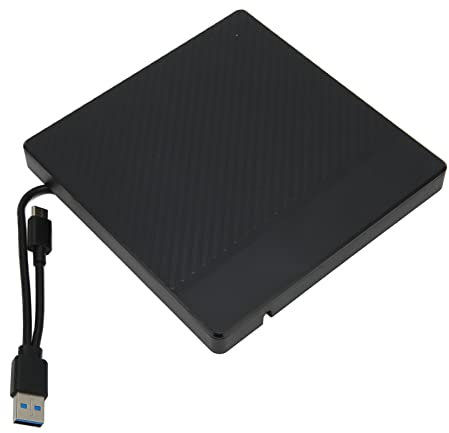 Portable Type A Type C USB 3.0 External CD DVD Optical Drive Enclosure, 5Gbps Transfer, USB 3.0 External CD ROM Reader Rewriter Writer Disk Duplicator Drive Case for Laptop PC