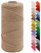 LEREATI Makramee Garn 2mm x 150m Häkeltasche Kordel Geflochten Baumwollgarn Baumwollkordel Natur Makramee Seil Häkelgarn für Handtasche, Wandbehang, Hängepflanze, Vorhang, Geschenk (Leinen)