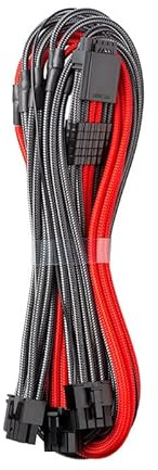 CableMod PRO ModMesh RT 12VHPWR auf 3X PCI-e Kabel für ASUS/Seasonic/Phanteks - 60cm, Carbon/rot