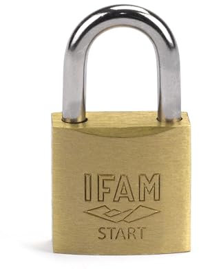 IFAM Candado Antirrobo SR30 Gama Start, 30 mm, Arco Normal, Sistema Doble Enganche, Incluye 2 Llaves de Serreta, Resistencia y Fiabilidad, Ideal para Maletas, Taquillas, Cajones y Cajoneras, Talleres