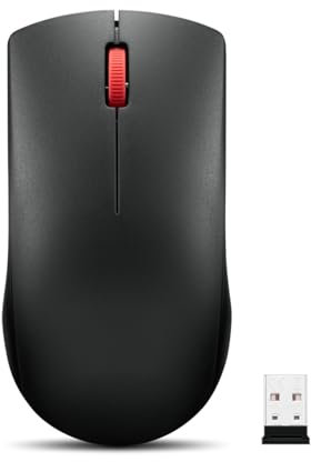 Lenovo Mouse wireless (WL150) - Mouse ergonomico ambidestro Nano USB-A 2.4G - 3 milioni di clic, 1.000 DPI - Design portatile compatto senza fili - Accessori per computer e laptop