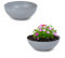 matches21 HOME & HOBBY Matches21 - Macetas para exteriores (2 unidades, 2 cuencos decorativos de mármol gris como macetero, 20 cm, para jardín, balcón o cementerio como cuenco para tumba)
