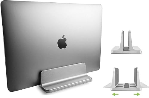 Techly 368970 Vertikaler Notebookständer aus Aluminium Silber