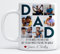 EKAM Personalised Dad Coffee Mug - 11oz Coffee Cup - Add Your Photos and Text - Present for Dad - Gift for Father's Day - Gift Cup Father's Day - Tea Mug (Design 01)
