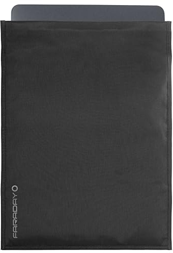 Faraday Defense Faraday Bag Jacket Pro für XL-Laptops, Magnetverschluss, Abschirmung, Strafverfolgung, Militär, Reise- und Datensicherheit, Privatsphäre, Anti-Tracking, Anti-Hacking, Schwarz (Laptop