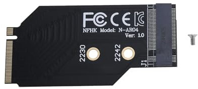 EMSea Black 2242 to 2280 NVMe M.2 PCIe 4.0 Adapter Card Compatible with Legion Go 2230/2242 NVMe to 2280 Expansion for Gaming Console Storage Upgrade
