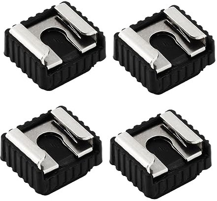 DOITOOL female hot shoe mount :4 Pz supporto per hotshoe con luce flash presa hot shoe adattatore per slitta calda della fotocamera morsetto luce flash Black