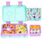 QCQHDU Brotdose Kinder mit 6 Fächern - Lunchbox mit Unterteilungen, Bento Box für Schule, Kindergarten, Outdoor | Leckdicht, Spülmaschinenfest, BPA-Frei(Grüner)