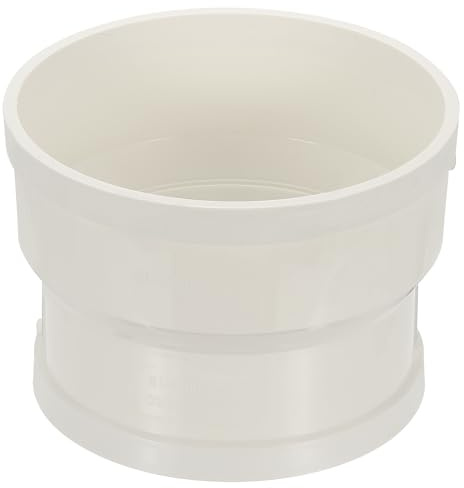 PATIKIL 7 to 6 Duct Reducer, PVC Pipe Increaser Adapter Ducting Airflow Tube Pipe Fitting for DWV (Drain, Waste and Vent) Ventilation Ducting, White