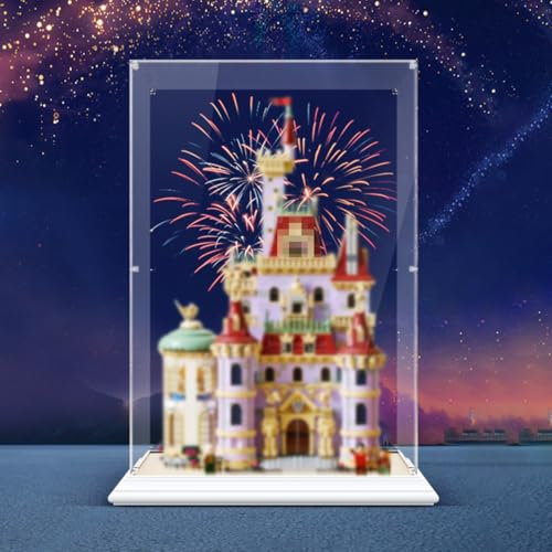 Figures Display Box for LE-GO for 43263 Beauty and the Beasst Acrylic Dustproof Transparent Custom Display Case Storage Box (No Model)