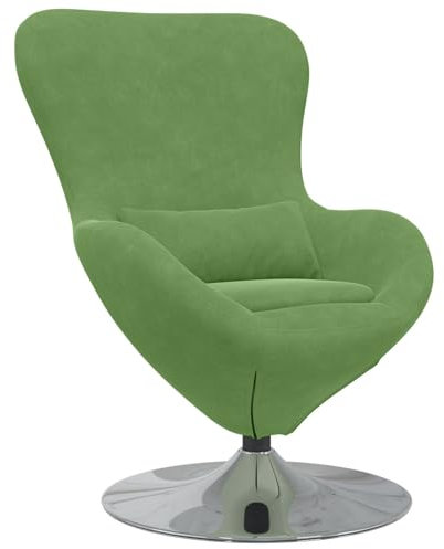 vidaXL Poltrona a uovo in velluto verde chiaro di Ha una funzionalità girevole ed è perfetta per il soggiorno. Comoda ed elegante, è una poltrona a braccioli con un design moderno. È una seduta sin
