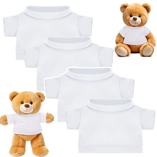 4 Stück Build a Bear Clothes Mini-Bär-Kleidung Bären Puppen Kleidung Bären-Kleidung Stofftier Kleidung 12-16-Zoll-Bären Machen Sie Ihre Eigenen Plüschpuppen Out fits Und Zubehör