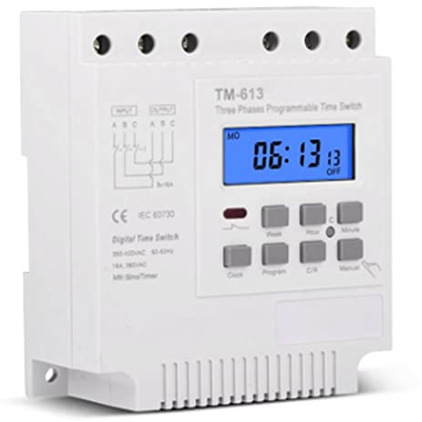 Kueohse DREI Phasen 380V 415V Timer Programmierbarer Schalter mit Hintergrundbeleuchtung