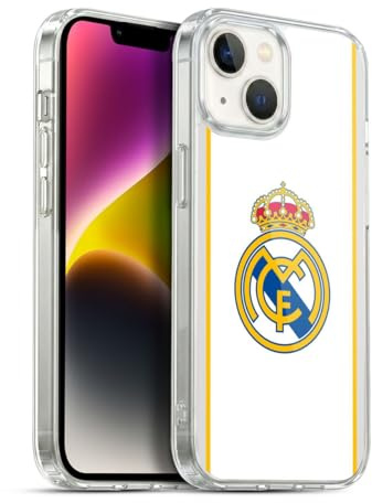 Head Case Designs Offizielle Real Madrid CF Weiß Abzeichen Gel Handyhülle Hülle [Militärischer Schutzgrad] Kompatibel mit Apple iPhone 14