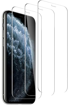 SUJASEN Schutzfolie für iPhone 11 Pro Max/iPhone Xs Max, 3 Stück Gehärtetes Glas, HD Displayschutzfolie, Kratzfest, Anti-Bläschen, 9H Härte