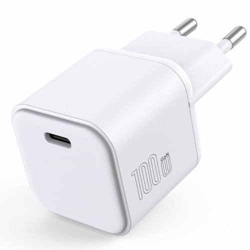 Mukiya 100W GaN USB C Ladegerät, Superkleines USB-C Netzteil | Mini Schnellladegerät mit PD3.0 & PPS, Für MacBook Pro/Air, Laptops Notebooks