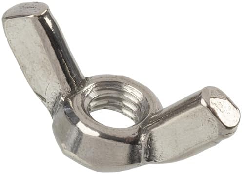 AERZETIX - Set di 12 dadi a farfalla M6x1 mm | per un montaggio rapido senza attrezzi su barre filettate, assemblaggi meccanici e fai da te | in acciaio colore argento