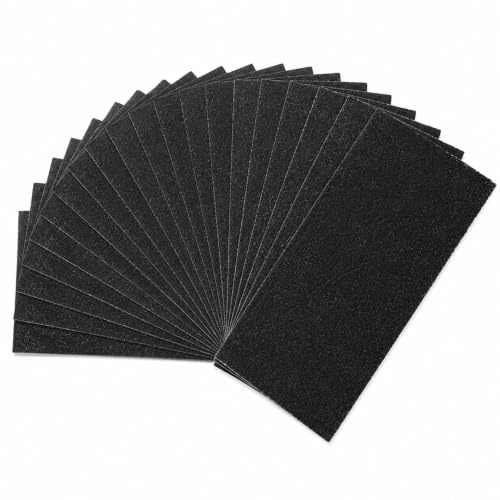 LiangSanXin 21 Feuilles Papier Verre 60-220, pour Bois & Métal | Papier à poncer grains 60 à 220 pour carrosserie, murs, bois, vitres, verre et plastique. 23 x 9,3 cm. Polyvalent.