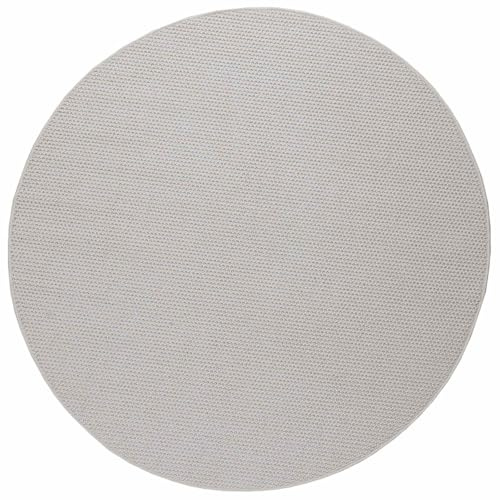 vidaXL Bereichsteppiche Rund LUGO Creme Ø 200 cm Polyester, Großer Teppich, modernes Anti-Rutsch-Design, samtiger Wohnraum-Teppich, vielseitige Indoor-Bodenbedeckung