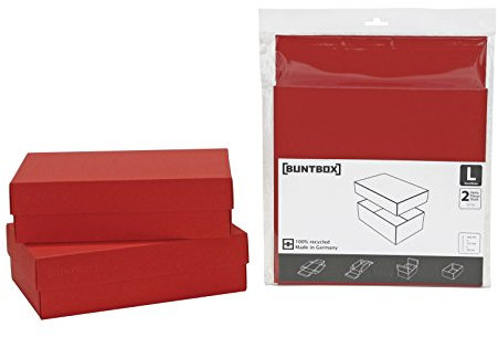 Buntbox 71-17 - Kartonage Set 2-teilig, Größe L, Rubin