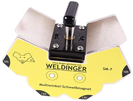 WELDINGER SM-7 schaltbarer Multiwinkel-Schweißmagnet klein mit Drehschalter (Haftkraft bis 60 kg)