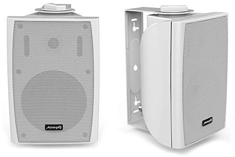 Audibax Elipse 5 Altavoces Sonorización HiFi 5 2 Vías con Soporte Pared. Blancos Pareja
